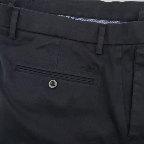 Docker Classic Fit Pleated Mens Pants Black - Picture 11 of 11